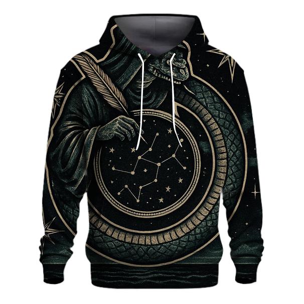 Astral Ouroboros Cartographer embroidered hoodies
