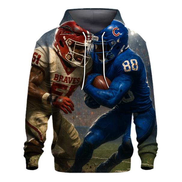 Gridiron Showdown Braves Vs Cubs Clash custom hoodies