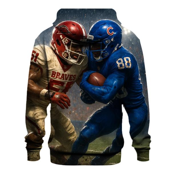 Gridiron Showdown Braves Vs Cubs Clash custom hoodies