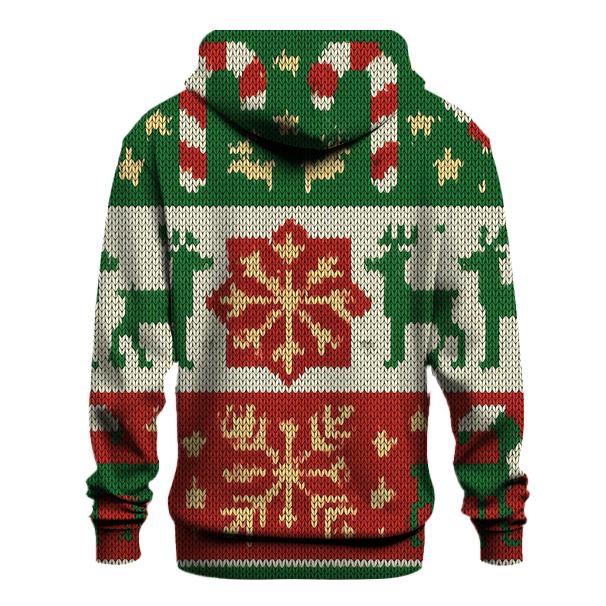 Nebula Candy Cane Patchwork Design hoodie trends