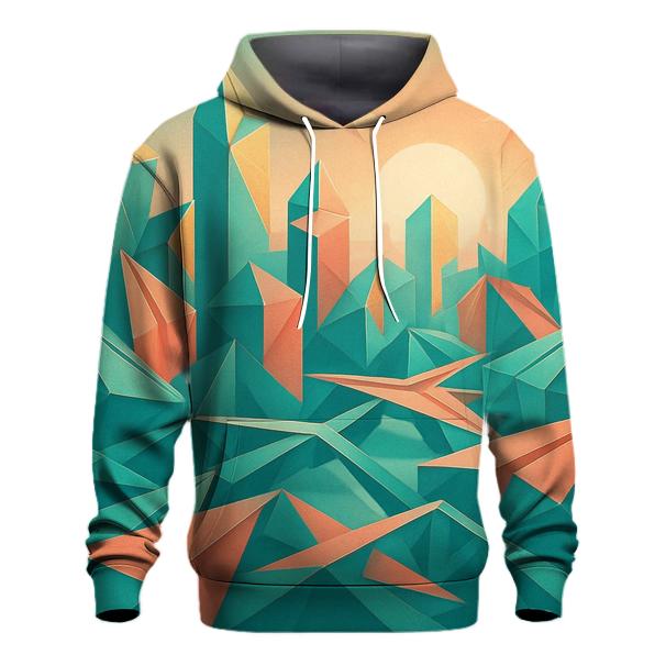 Chromatic Origami City graphic hoodies