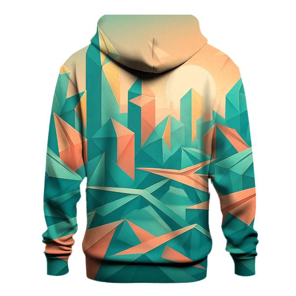 Chromatic Origami City graphic hoodies