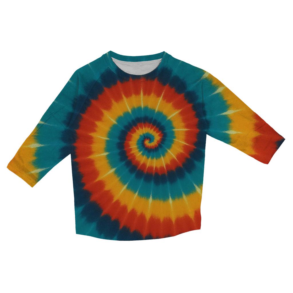 Cosmic Spiral Tie Dye designer 3/4 sleeve blouses