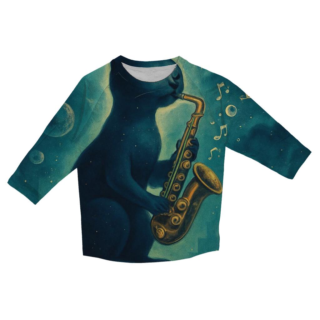 Cosmic Jazz Alley Cat designer 3/4 sleeve blouses