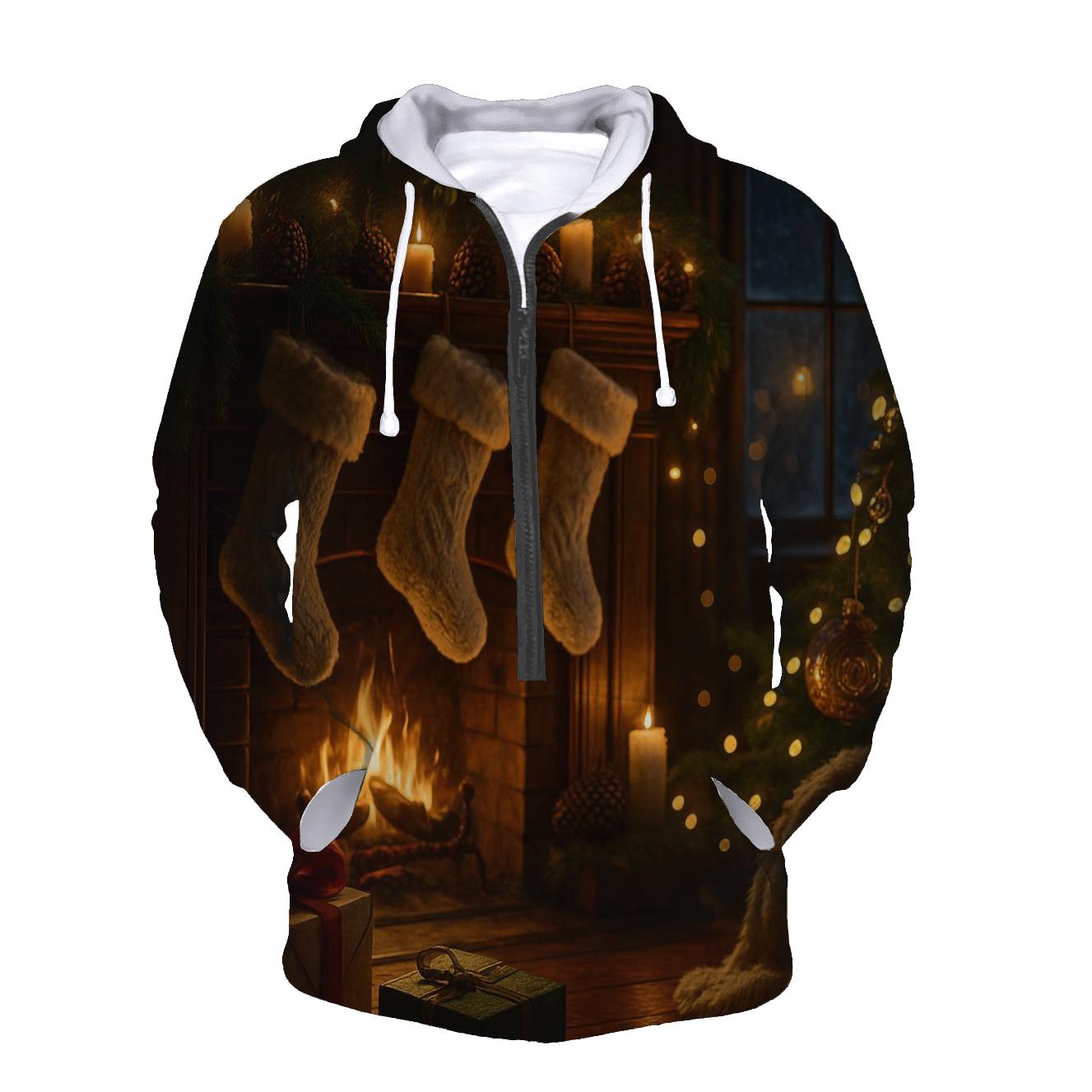 Midnight Mistletoe Hearth zip-up hoodies
