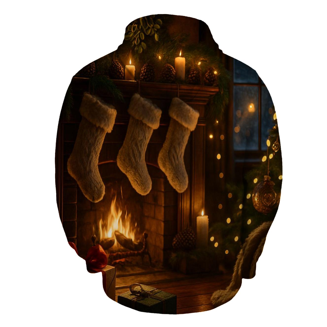 Midnight Mistletoe Hearth zip-up hoodies