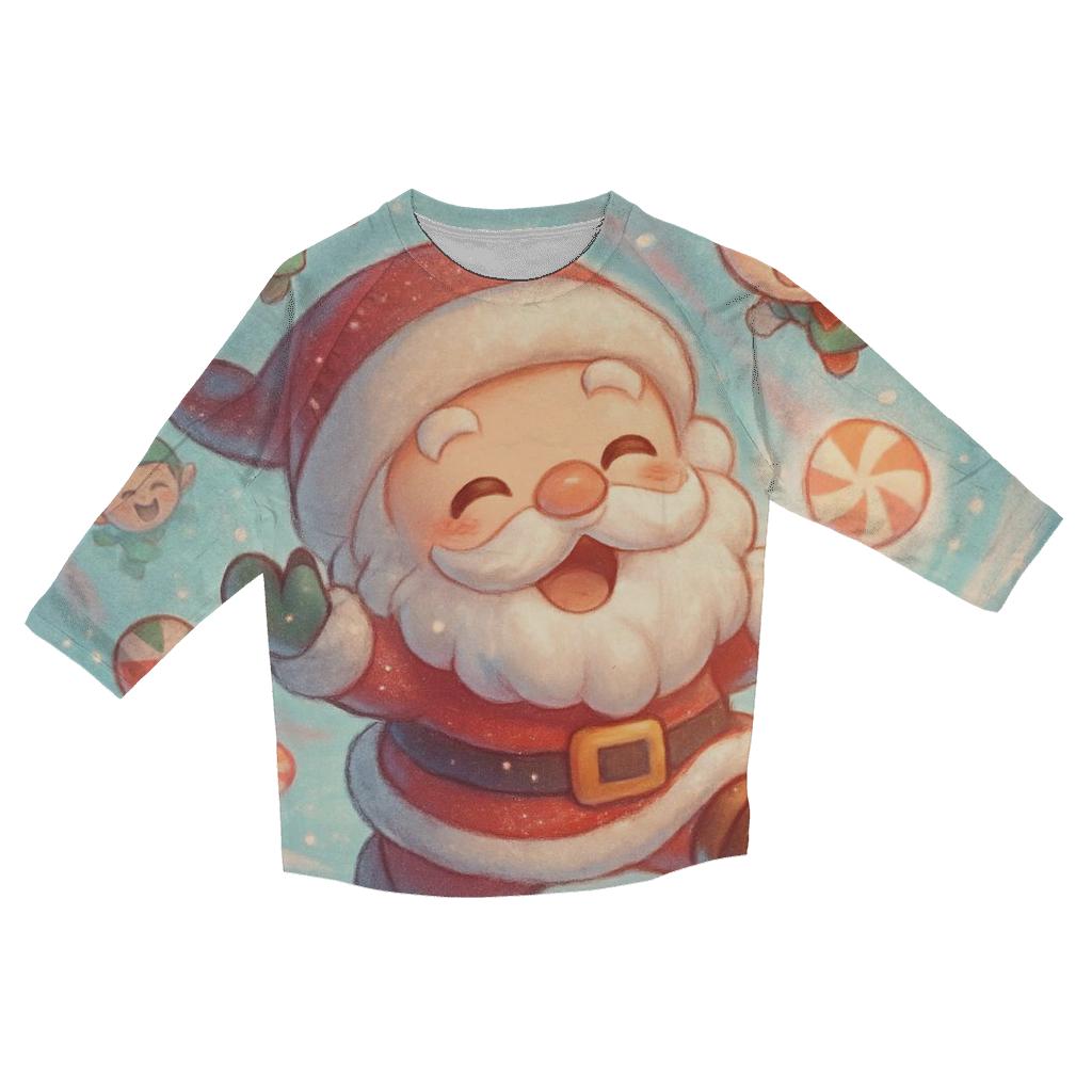 Candy Storm Santa casual three quarter sleeve shirts