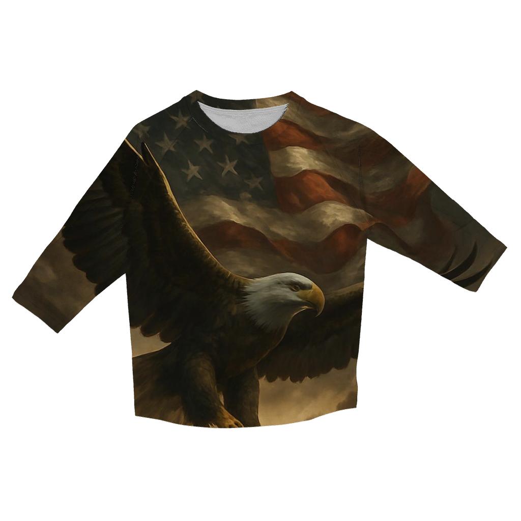 Eagle Overwatch Banner casual three quarter sleeve shirts