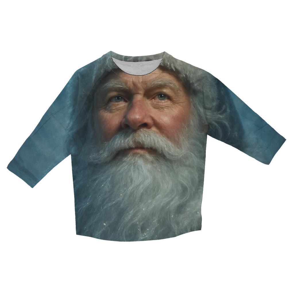 Majestic Aurora Santa Portrait cotton quarter sleeve shirts