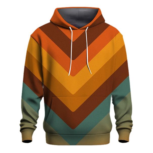 Sunset Groove Chevron printed hoodies