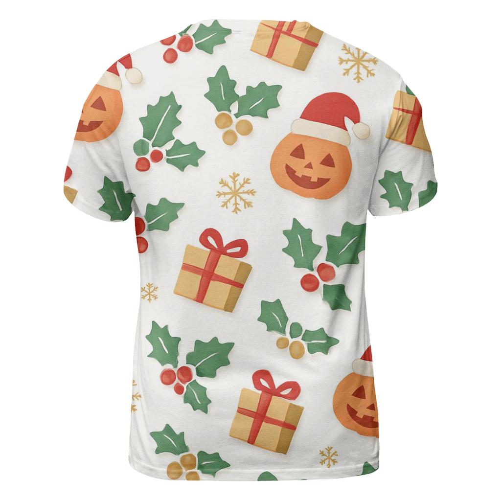 North Pole Pumpkin Lattice On Snow White custom all-over print shirts