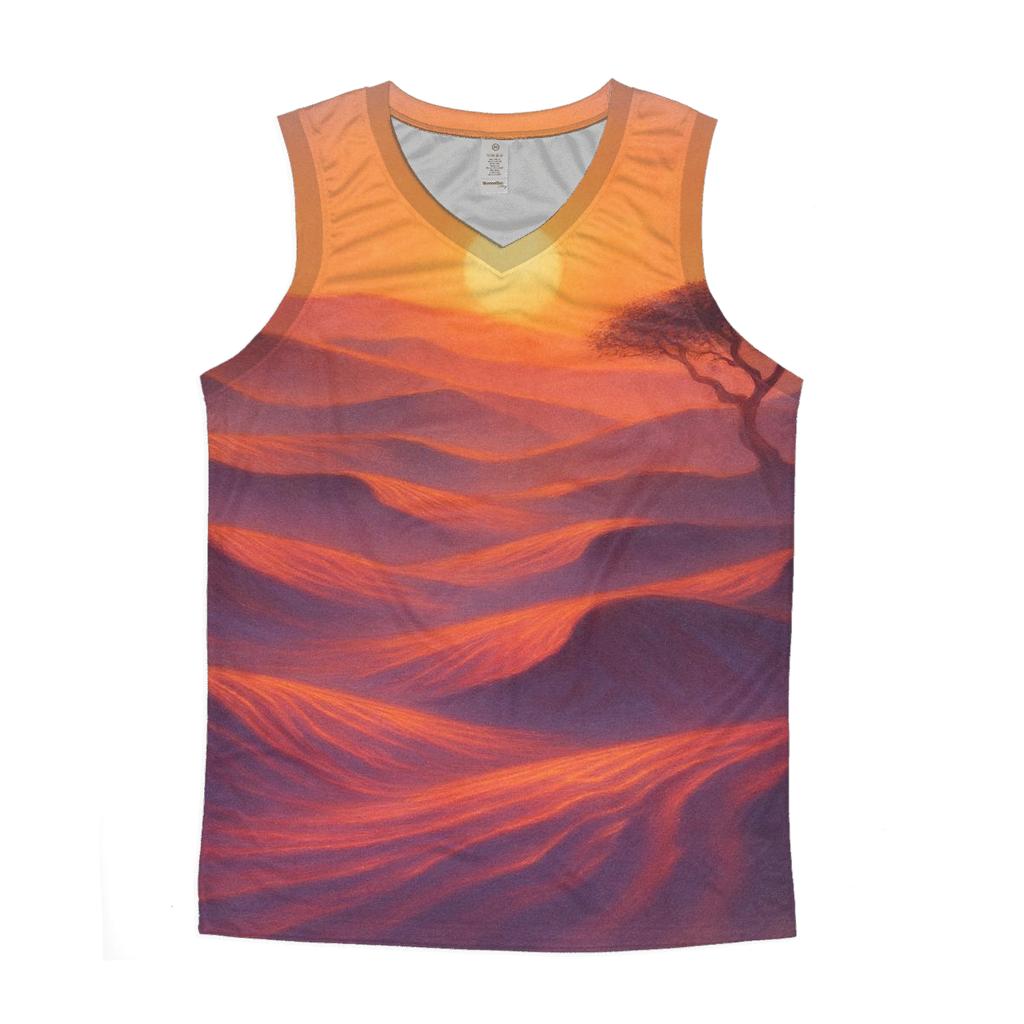 Coral Dune Sunset sports performance tank tops