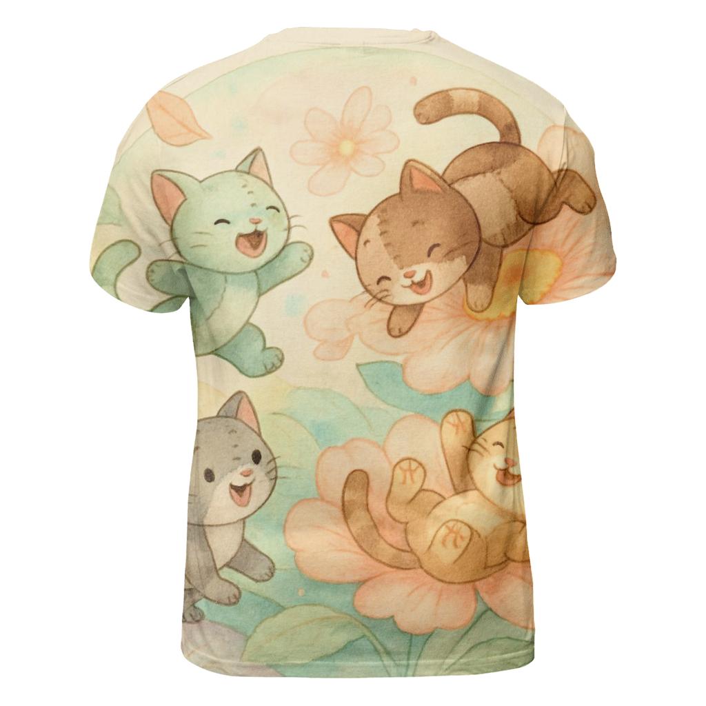 Patchwork Garden Kittens designer pattern shirts
