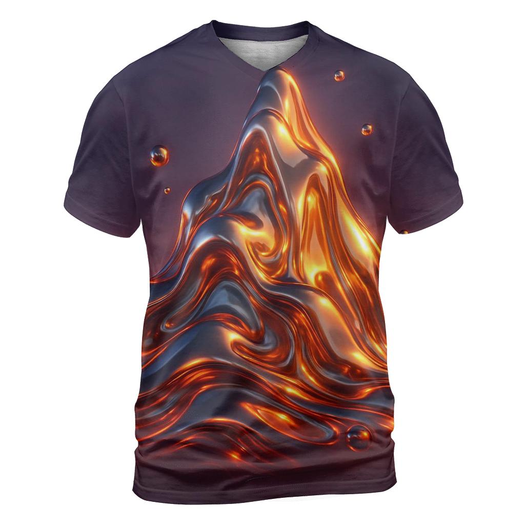 Liquid Metal Mountain designer pattern shirts