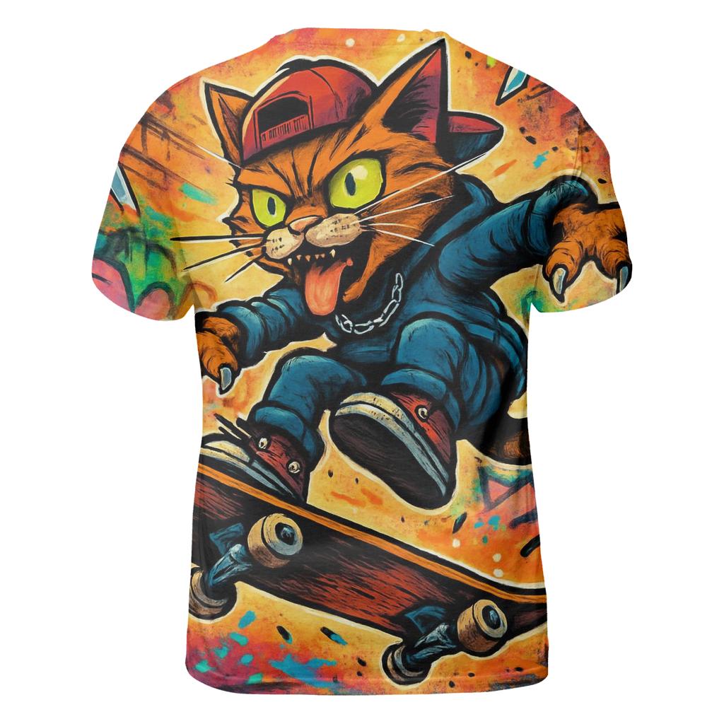 Skater Punk Alley Cat statement graphic shirts