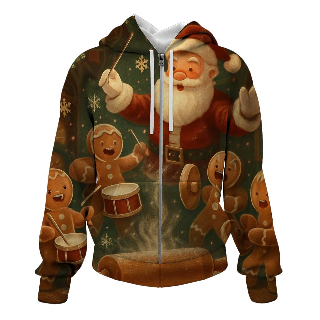 Santas Cookie Workshop Orchestra graphic hoodies