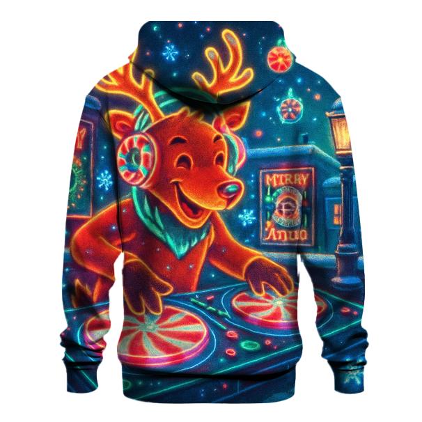 Midnight Reindeer Arcade embroidered hoodies