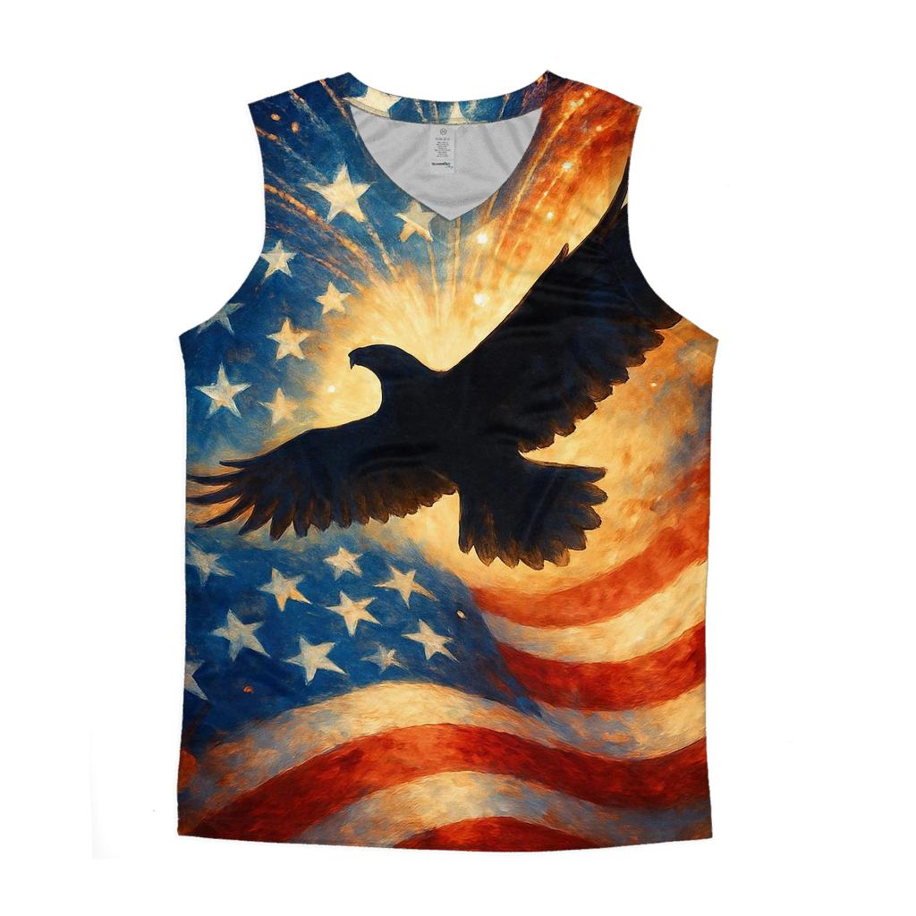 Firework Embrace personalized athletic tanks