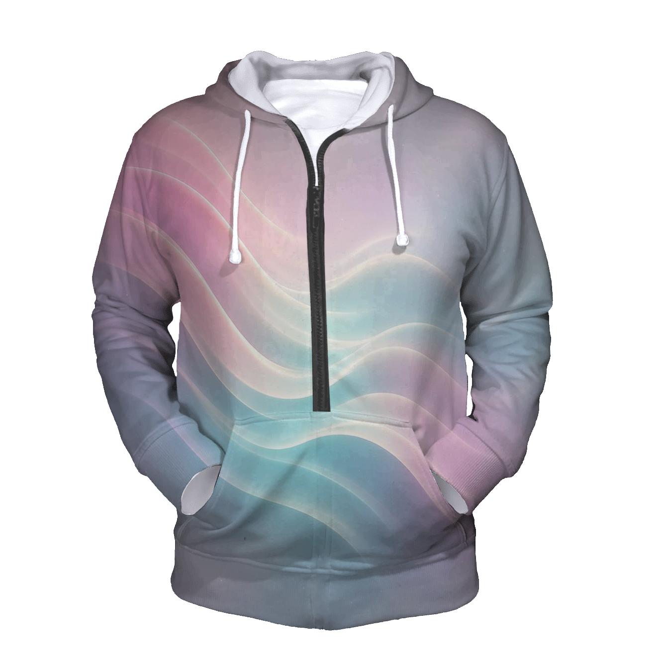 Auroral Gradient Waves heavyweight hoodies