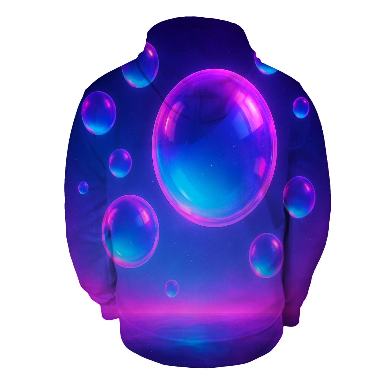 Vaporwave Neon Spheres printed hoodies