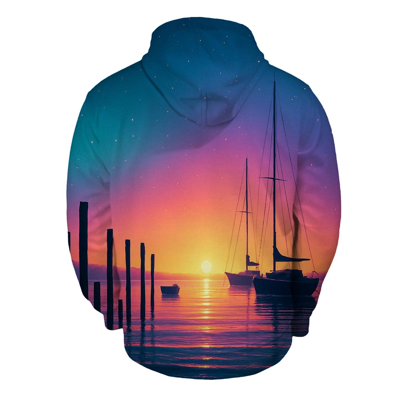 Midnight Harbor Glow hoodies fashion