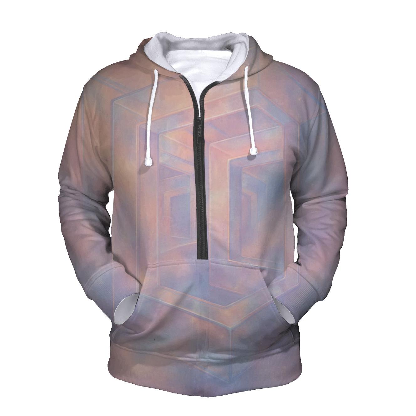 Pastel Mist Labyrinth graphic hoodies