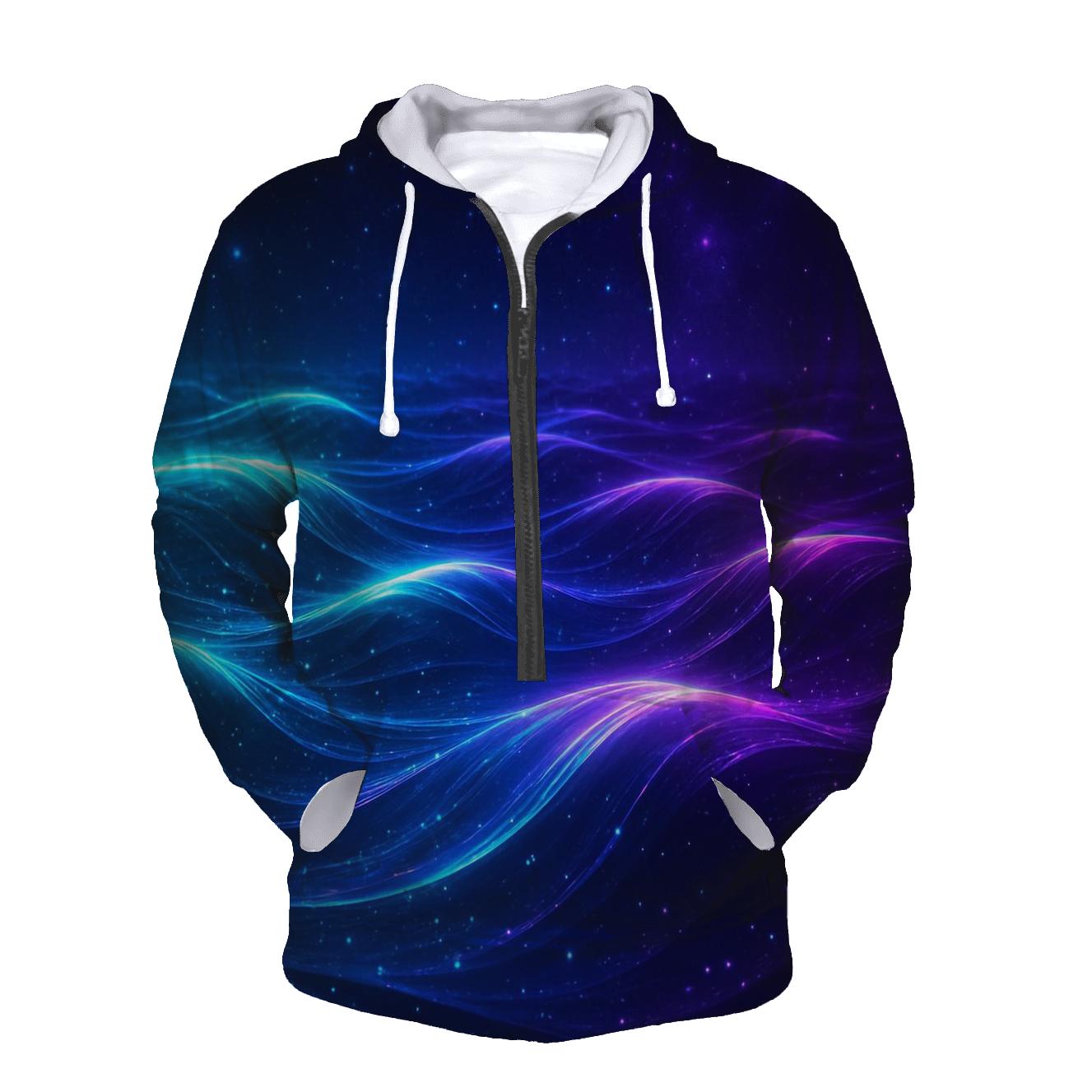 Cosmic Gradient Tides graphic hoodies