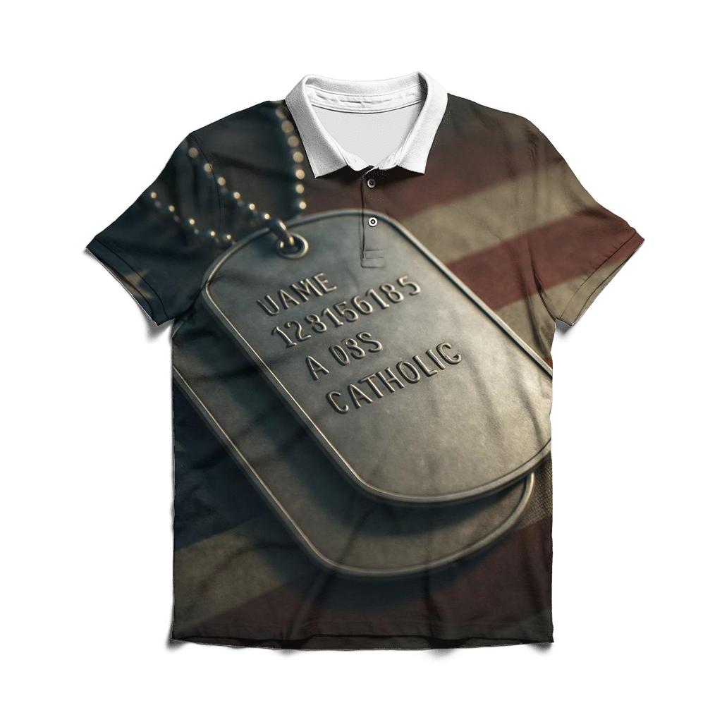 Dog Tag Sunburst casual sports polo shirts