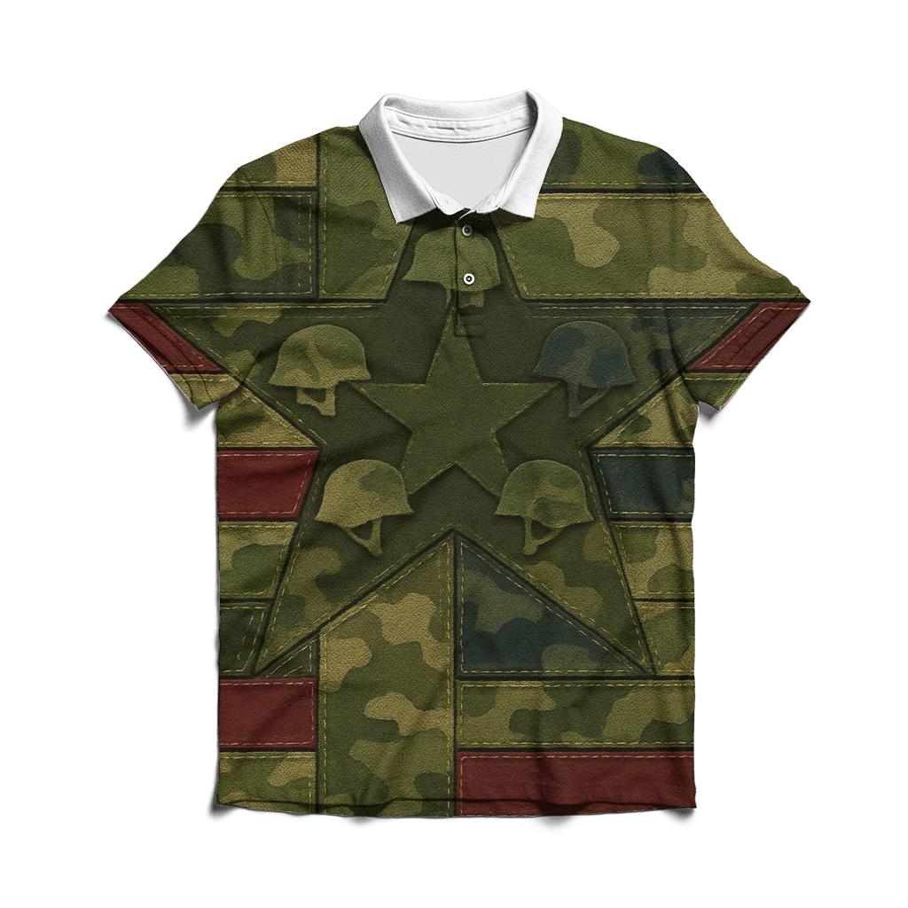 Camouflage Unity Emblem branded logo polo shirts