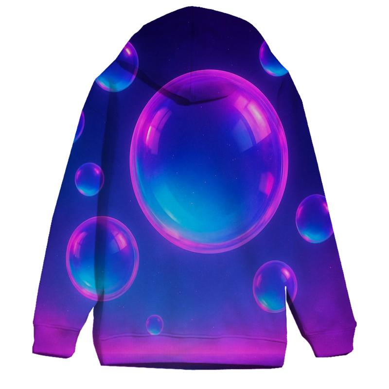 Vaporwave Neon Spheres premium hoodies