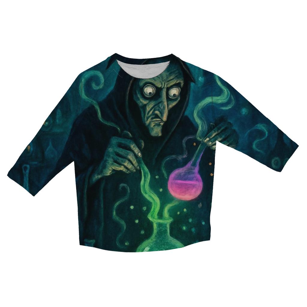 Mysterious Illusion designer 3/4 sleeve blouses