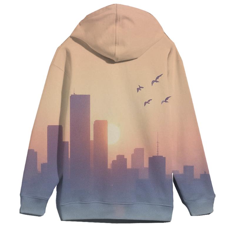 Lavender Skyline Solace designer hoodies