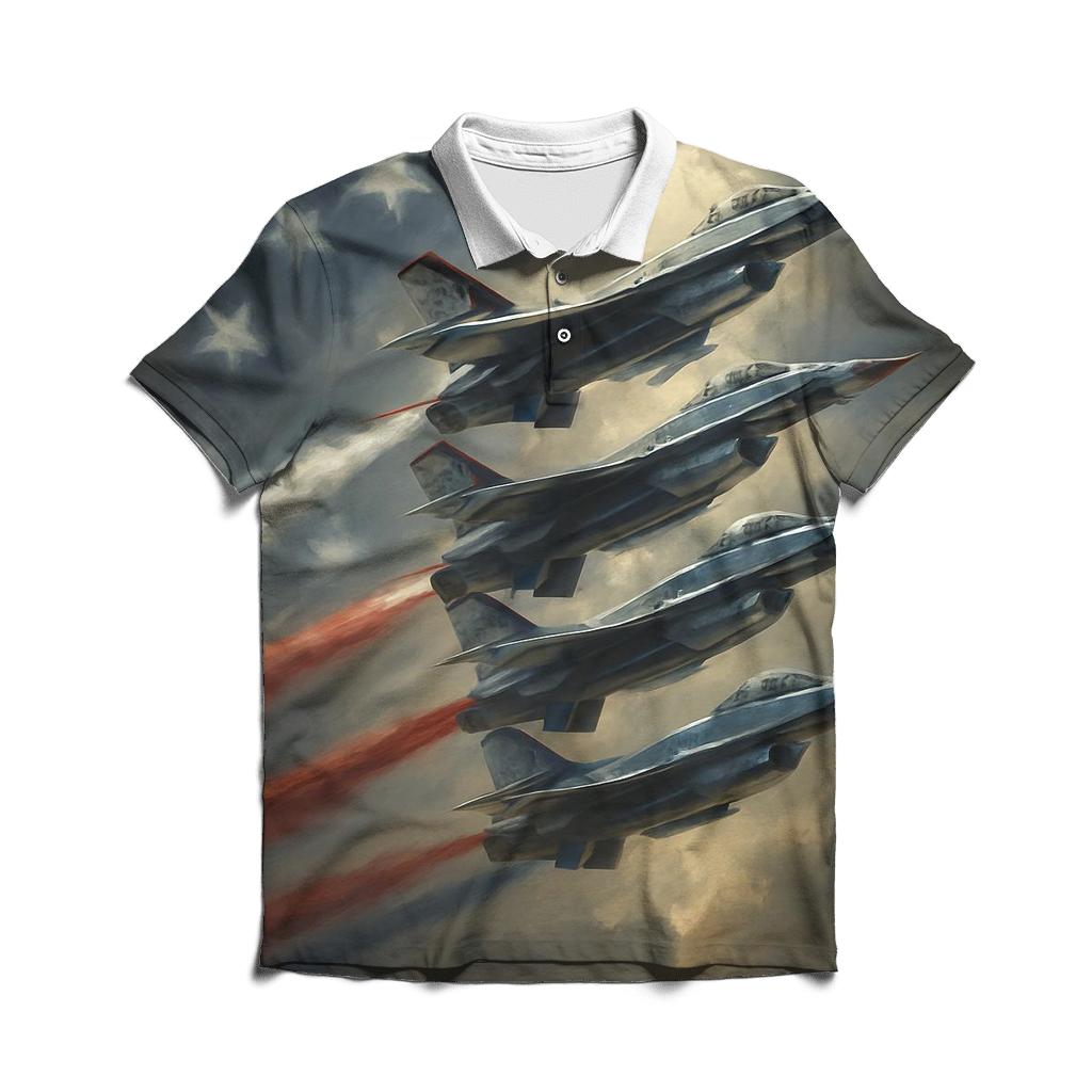 Valor Wings Formation casual sports polo shirts