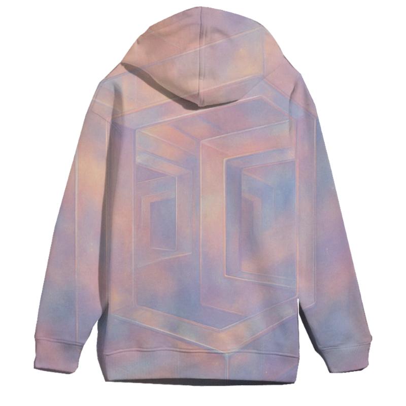 Pastel Mist Labyrinth embroidered hoodies