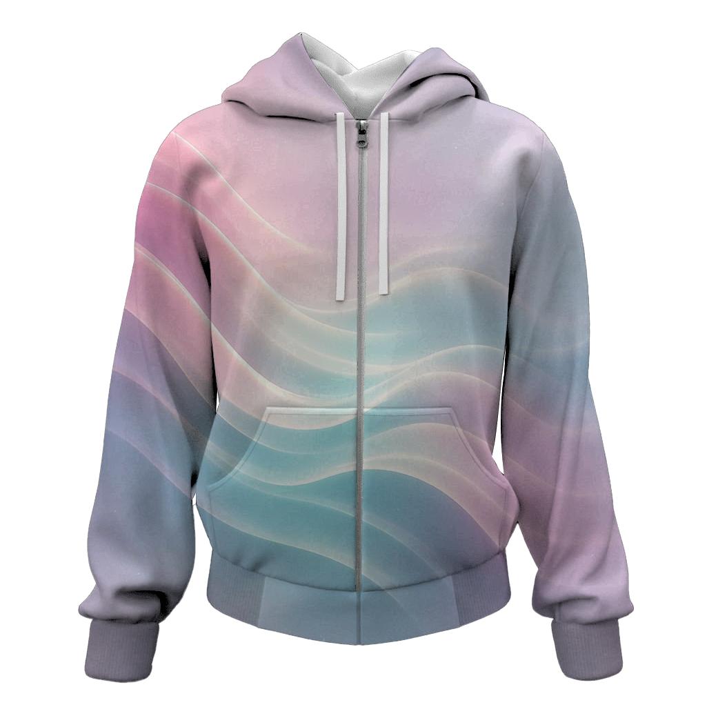 Auroral Gradient Waves premium hoodies