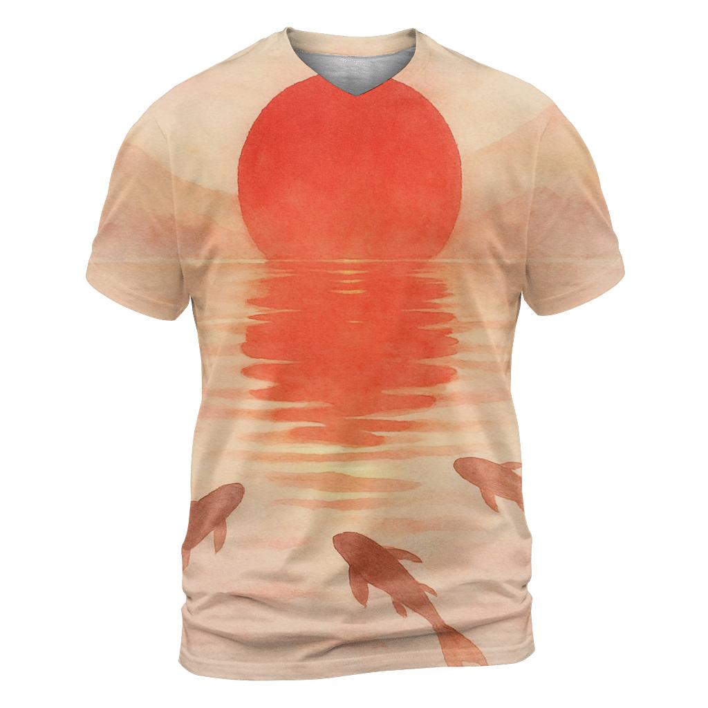 Rising Sun Water Mirror designer pattern shirts