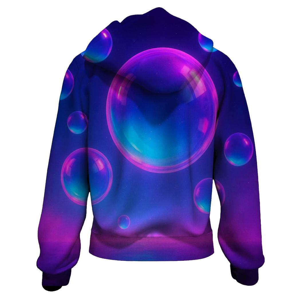 Vaporwave Neon Spheres lightweight hoodies