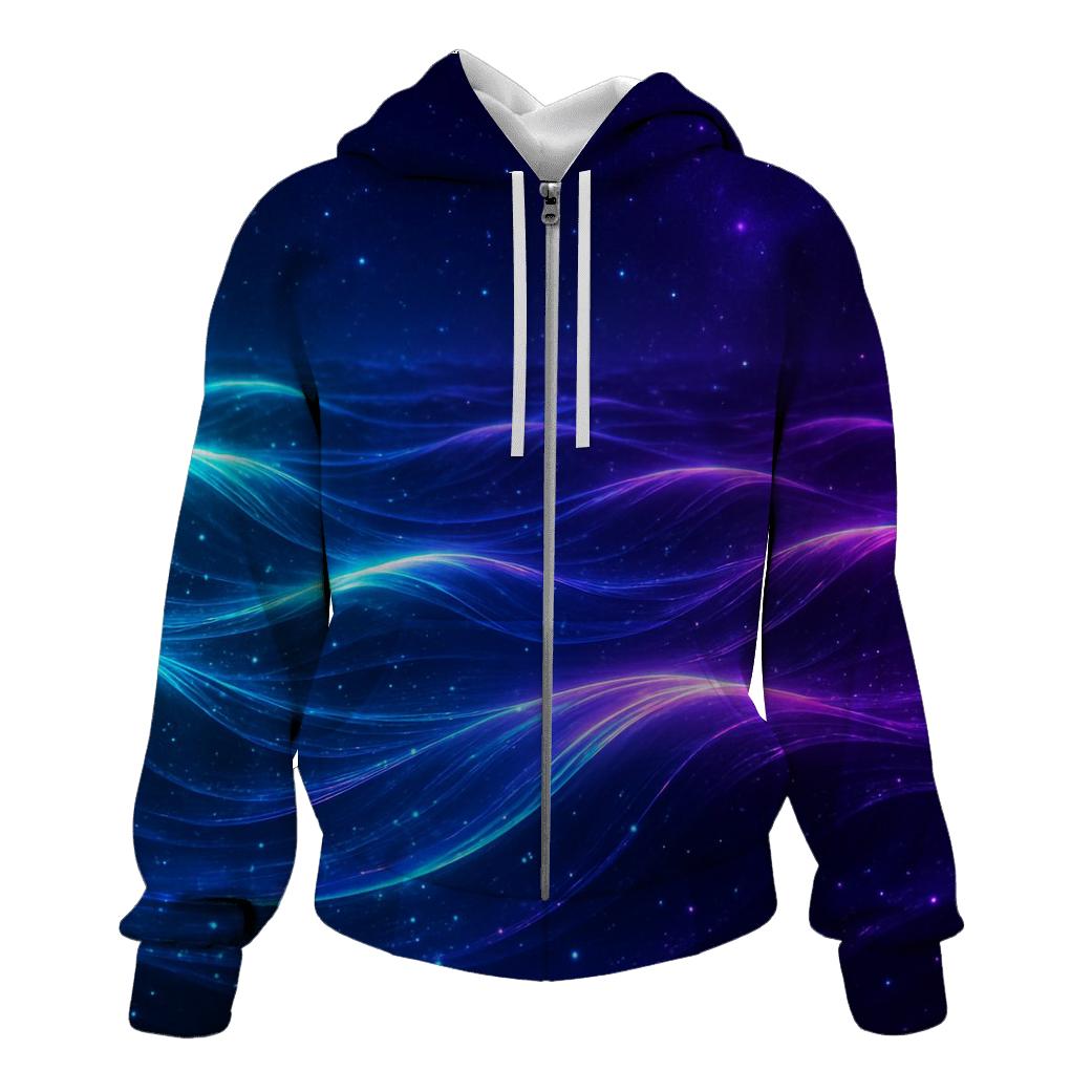 Cosmic Gradient Tides printed hoodies
