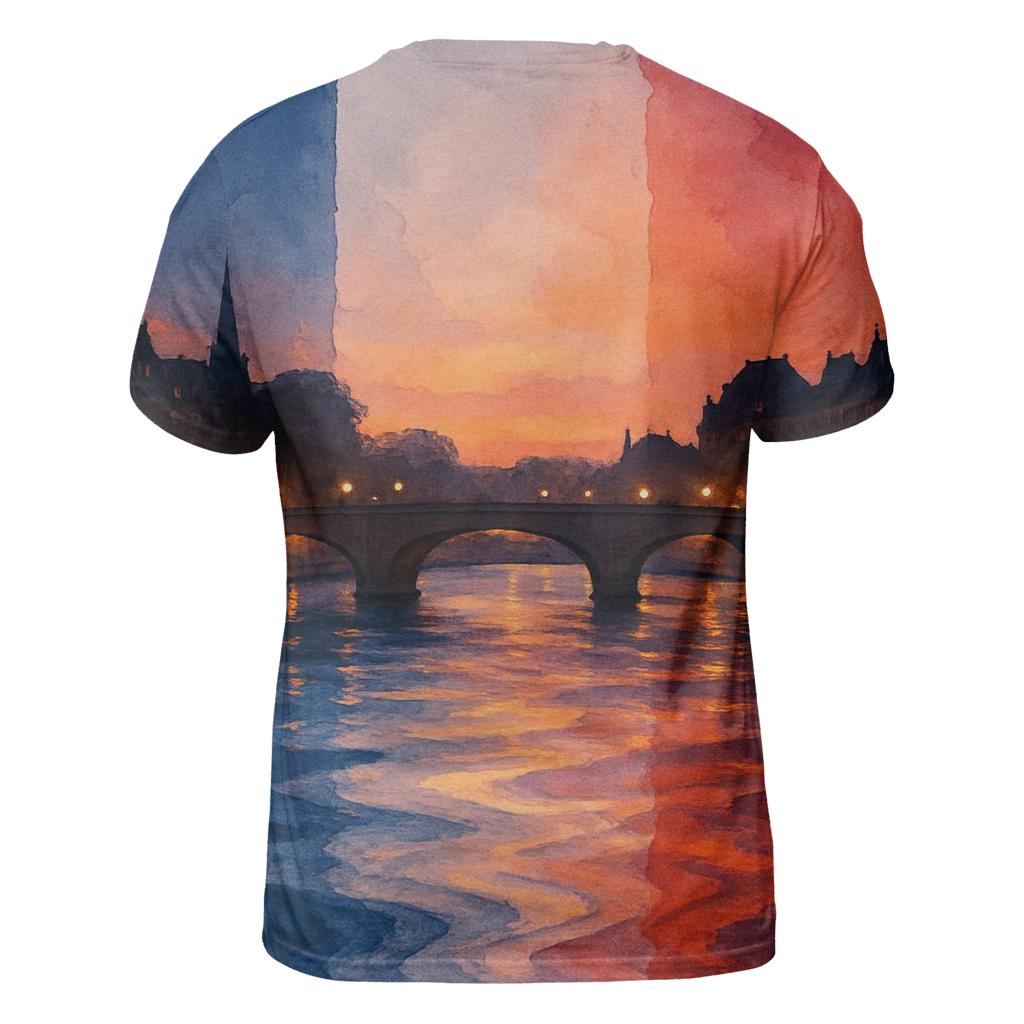 Tricolor Seine Flow personalized full print shirts