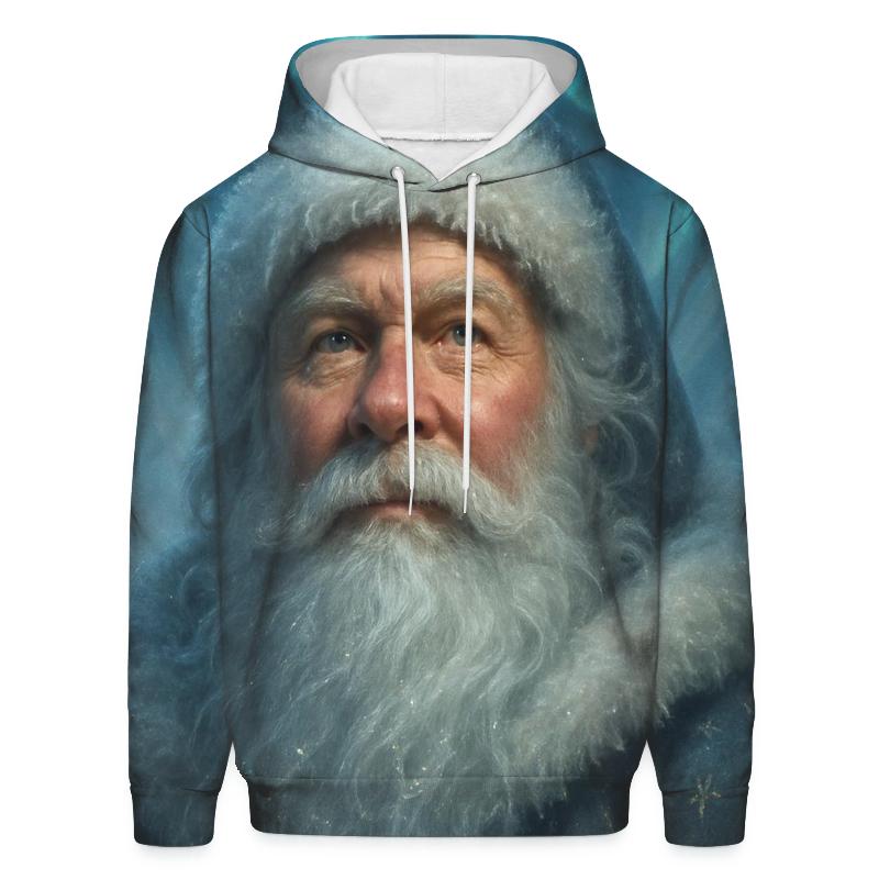 Majestic Aurora Santa Portrait hoodies fashion
