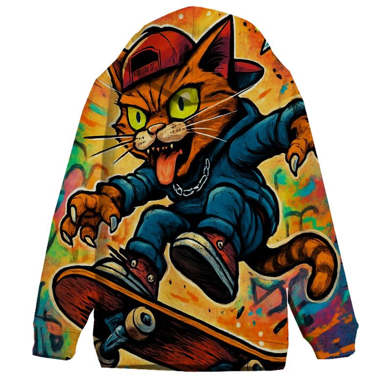 Skater Punk Alley Cat lightweight hoodies