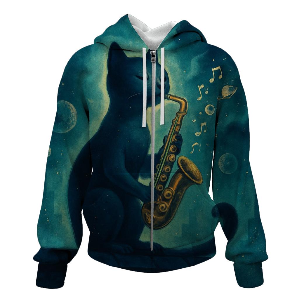 Cosmic Jazz Alley Cat pullover hoodies