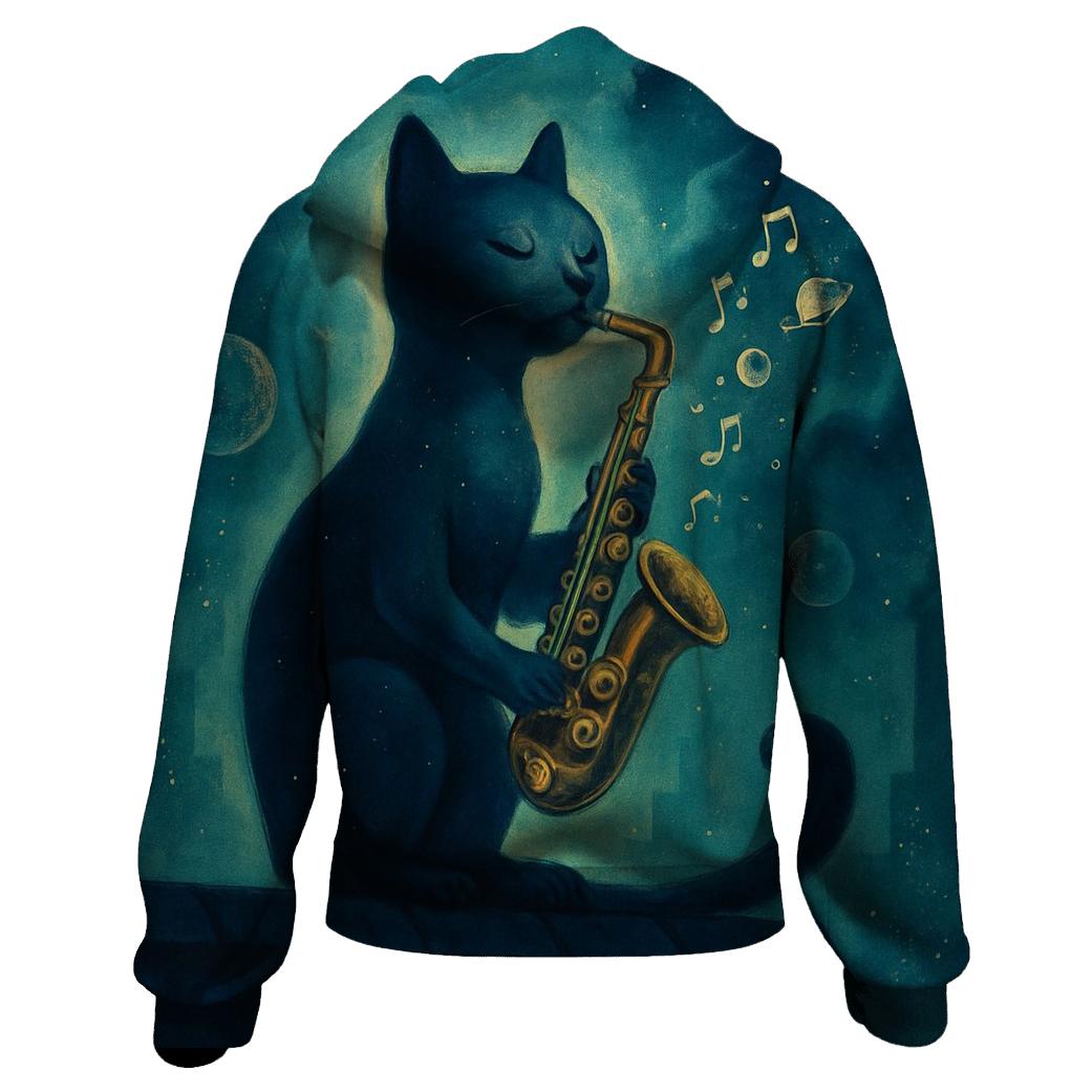 Cosmic Jazz Alley Cat pullover hoodies