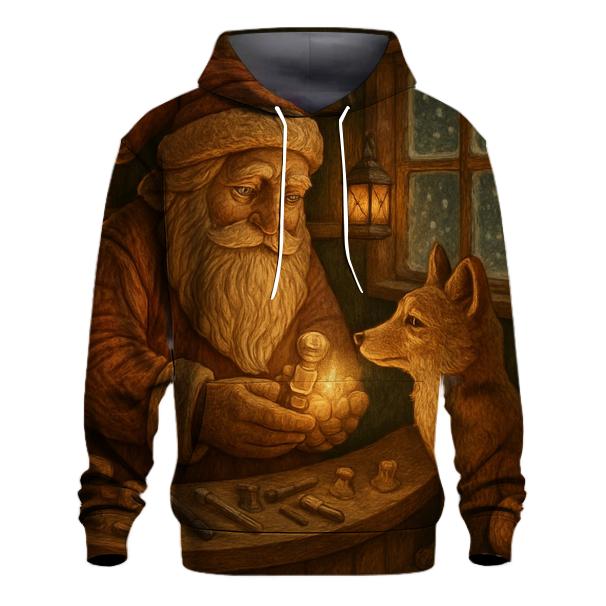 Woodland Workshop Santa designer hoodies