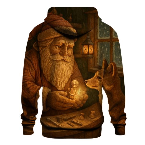 Woodland Workshop Santa designer hoodies