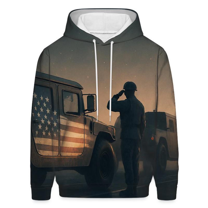 Patrol Reflection Line embroidered hoodies