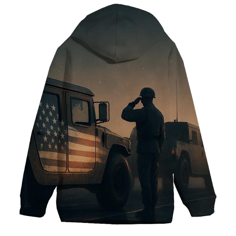 Patrol Reflection Line embroidered hoodies