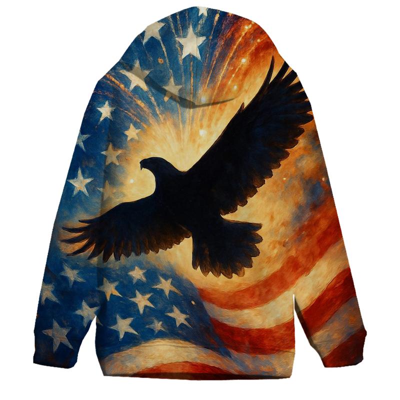 Firework Embrace printed hoodies