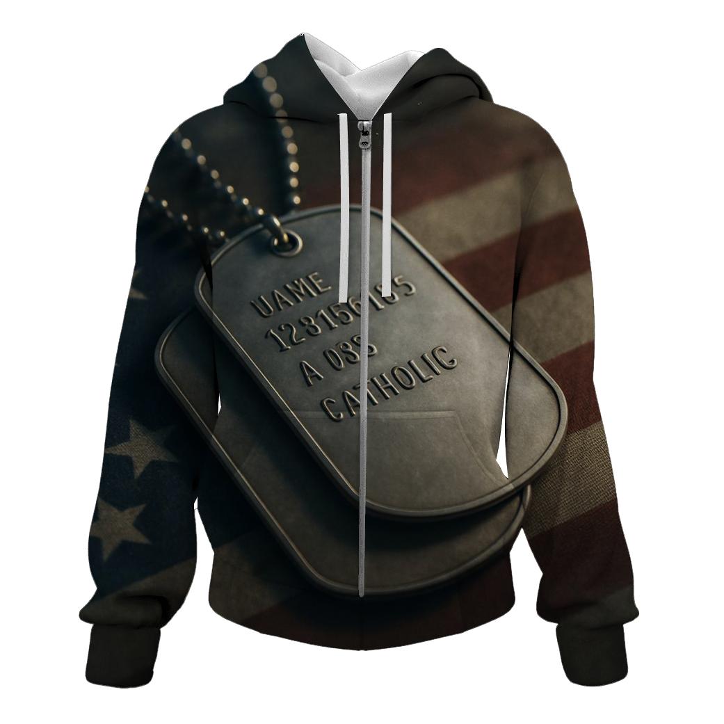 Dog Tag Sunburst heavyweight hoodies