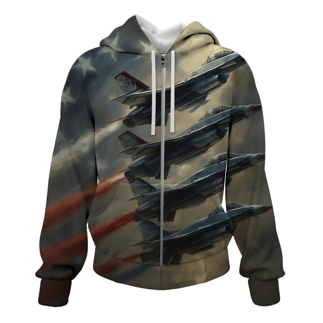 Valor Wings Formation zip-up hoodies